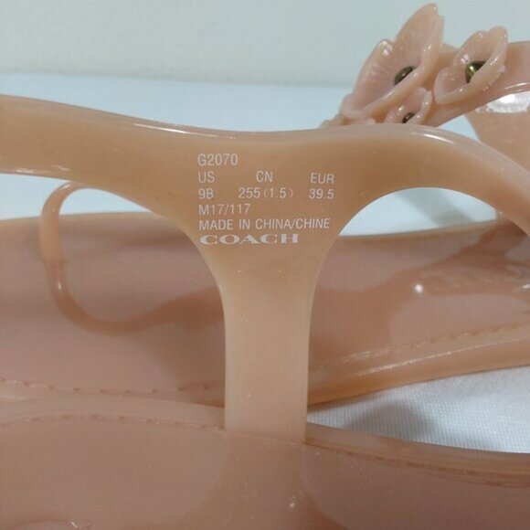 Coach Tea Rose Multi Jelly Sandal - Great Condition - 8.5 Women - Picture 11 of 11